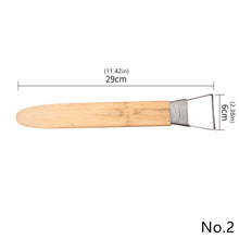 Load image into Gallery viewer, Widen Sawtooth Clay Texture Tool Paste Amending Tool Ceramic Sculpture Clay Plastic Bamboo Handle Pottery Tool