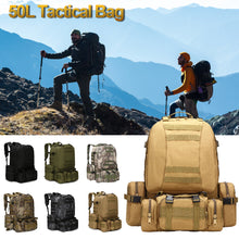 Load image into Gallery viewer, 50L Tactical Backpack Army Backpack Men's Military Molle Army Bag Outdoor Hiking Trekking Backpack