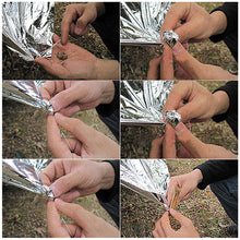 Load image into Gallery viewer, Outdoor Survive First Aid Military Rescue Emergency Blanket Kit Windproof Waterproof Foil Thermal Blanket For Camping Hiking