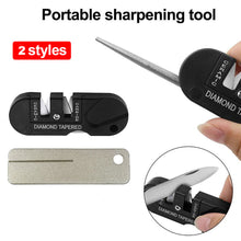 Load image into Gallery viewer, Portable Outdoor Camp Hike Tungsten Ceramic Carbide Knife Whetstone Sharpener Sharpen Fish Hook Pocket Diamond Tool