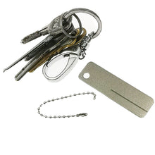 Load image into Gallery viewer, Portable Outdoor Camp Hike Tungsten Ceramic Carbide Knife Whetstone Sharpener Sharpen Fish Hook Pocket Diamond Tool