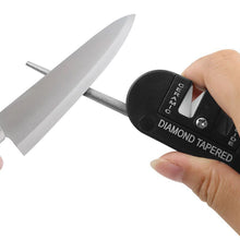 Load image into Gallery viewer, Portable Outdoor Camp Hike Tungsten Ceramic Carbide Knife Whetstone Sharpener Sharpen Fish Hook Pocket Diamond Tool
