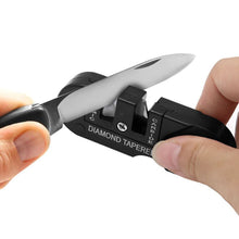 Load image into Gallery viewer, Portable Outdoor Camp Hike Tungsten Ceramic Carbide Knife Whetstone Sharpener Sharpen Fish Hook Pocket Diamond Tool