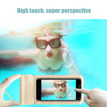 Load image into Gallery viewer, Swimming Phone Case Transparent Underwater Waterproof Phone Pouch Universal Diving Hanging On Neck Swimming Touch Screen Phone Sealed Bag