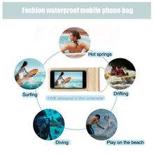 Load image into Gallery viewer, Swimming Phone Case Transparent Underwater Waterproof Phone Pouch Universal Diving Hanging On Neck Swimming Touch Screen Phone Sealed Bag