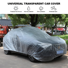 Load image into Gallery viewer, Universal Transparent Car Cover Waterproof Dustproof Disposable Covers Plastic Car Covers Size S-XL