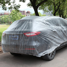 Load image into Gallery viewer, Universal Transparent Car Cover Waterproof Dustproof Disposable Covers Plastic Car Covers Size S-XL