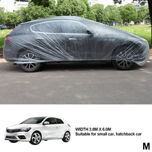 Load image into Gallery viewer, Universal Transparent Car Cover Waterproof Dustproof Disposable Covers Plastic Car Covers Size S-XL