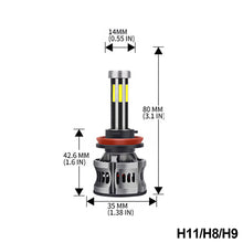 Load image into Gallery viewer, 2Pcs 8 Sides LED 12V H8 H11 H7 20000LM HB3 9005 HB4 H1 H3 H4 Led Headlight Bulb Canbus 60W 3D 360 degree Super Auto Lamp
