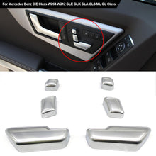 Load image into Gallery viewer, 6Pcs Car Seat Adjust Button Cover Stickers for Mercedes Benz C E Class W204 W212 GLE GLK GLA CLS ML GL Class