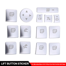 Load image into Gallery viewer, 14Pcs Car Window Glass Lift Button Stickers For Mercedes Benz A B C E GLA CLA GLK GL ML GLE Class