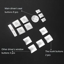 Load image into Gallery viewer, 14Pcs Car Window Glass Lift Button Stickers For Mercedes Benz A B C E GLA CLA GLK GL ML GLE Class