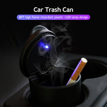 Load image into Gallery viewer, LED Smoke Car Ashtray Garbage Coin Storage Cup Container Cigar Ash Tray Automatic Light Indicator Ashtray Car Cup Holder