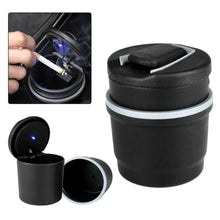 Load image into Gallery viewer, Portable Auto Car Truck LED Cigarette Smoke car Ashtray Blue LED Light Smokeless Ashtray Cigarette Holder Auto Fireproof Shell