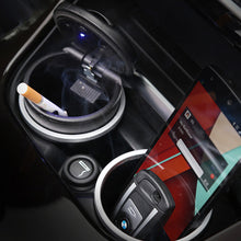 Load image into Gallery viewer, Portable Auto Car Truck LED Cigarette Smoke car Ashtray Blue LED Light Smokeless Ashtray Cigarette Holder Auto Fireproof Shell
