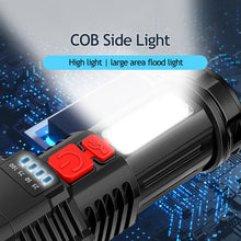 Load image into Gallery viewer, Portable 5LED COB Flashlight Cob Side Light Lightweight Outdoor Lighting USB Rechargeable Camping Torch Searchlight For Camping