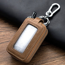 Load image into Gallery viewer, Multifunctional Double Zipper Genuine Leather Key Wallets Car Key Cover Key Case Key Bag Housekeeper Key Holders Cars Accessories