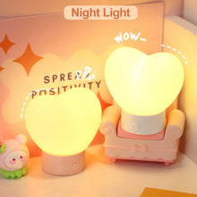 Load image into Gallery viewer, Creative Love Heart LED 3D Lamp Wedding Romantic Red Pink Night Light Ornament Birthday Christmas Home Ambient Light Decoration