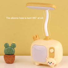 Load image into Gallery viewer, Cartoon USB Rechargeable Table Lamp Dual Light LED Lamp Student Kids Bedroom Reading Desk Lamp Night Light