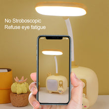 Load image into Gallery viewer, Cartoon USB Rechargeable Table Lamp Dual Light LED Lamp Student Kids Bedroom Reading Desk Lamp Night Light