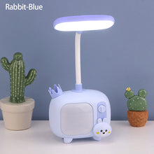Load image into Gallery viewer, Cartoon USB Rechargeable Table Lamp Dual Light LED Lamp Student Kids Bedroom Reading Desk Lamp Night Light