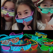Load image into Gallery viewer, LED Glasses Light Up Shades Flashing Luminous Rave Night Christmas Activities Wedding Birthday Party Decoration