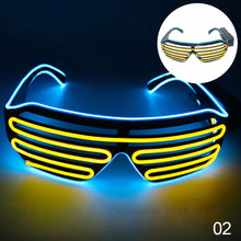 Load image into Gallery viewer, LED Glasses Light Up Shades Flashing Luminous Rave Night Christmas Activities Wedding Birthday Party Decoration