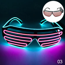 Load image into Gallery viewer, LED Glasses Light Up Shades Flashing Luminous Rave Night Christmas Activities Wedding Birthday Party Decoration