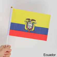 Load image into Gallery viewer, 10Pcs 14x21cm World Cup Hand Flag Small Qatar Flag with Plastic Flagpoles Federation National Flag