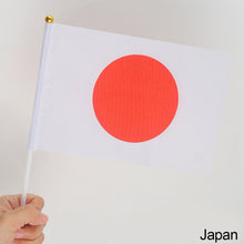 Load image into Gallery viewer, 10Pcs 14x21cm World Cup Hand Flag Small Qatar Flag with Plastic Flagpoles Federation National Flag