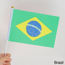 Load image into Gallery viewer, 10Pcs 14x21cm World Cup Hand Flag Small Qatar Flag with Plastic Flagpoles Federation National Flag