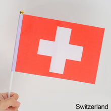Load image into Gallery viewer, 10Pcs 14x21cm World Cup Hand Flag Small Qatar Flag with Plastic Flagpoles Federation National Flag