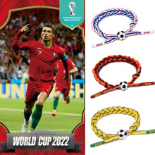 Load image into Gallery viewer, 2022 World Cup National Flag Wristband Woven Wrist Band Cuff Bracelet Sports Casual Bangle Bracelet Party Decoration Supplies