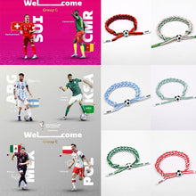 Load image into Gallery viewer, 2022 World Cup National Flag Wristband Woven Wrist Band Cuff Bracelet Sports Casual Bangle Bracelet Party Decoration Supplies