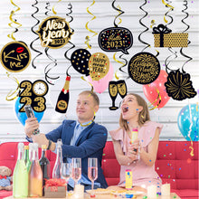 Load image into Gallery viewer, 2023 New Year Spiral Pendants Ornaments Hanging Garlands Christmas Decoraitons for Home New Year 2023 Decor
