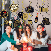 Load image into Gallery viewer, 2023 New Year Spiral Pendants Ornaments Hanging Garlands Christmas Decoraitons for Home New Year 2023 Decor