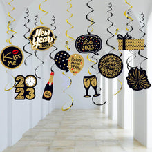 Load image into Gallery viewer, 2023 New Year Spiral Pendants Ornaments Hanging Garlands Christmas Decoraitons for Home New Year 2023 Decor