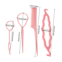 Load image into Gallery viewer, 4pcs Magic Hair Styling Tools DIY Comb Hair Braiding Braider Accessories Twist Bun Barrette Hair Clips for Women Hairdressing
