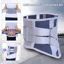 Load image into Gallery viewer, Steel Belt Multi Pressure Fixed Breathable Belt Lumbar Back Brace Support Adjustable Waist Trainer Belt Pain Relief Spine Straight