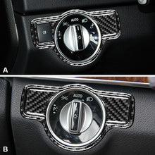 Load image into Gallery viewer, Carbon Fiber Headlight Switch Stickers Trim Car Cover For Mercedes Benz A B C E G Class CLA GLA GLE GLK GL W207 Accessories