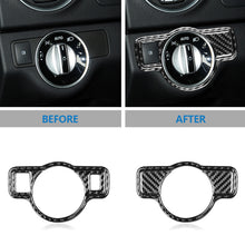 Load image into Gallery viewer, Carbon Fiber Headlight Switch Stickers Trim Car Cover For Mercedes Benz A B C E G Class CLA GLA GLE GLK GL W207 Accessories