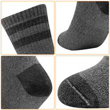 Load image into Gallery viewer, 5 Pairs/Pack Mens Moisture Wicking Mid Calf Thermal Work Boot Sports Hiking Socks For Riding Hiking Running