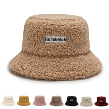 Load image into Gallery viewer, Unisex Winter Warm Bucket Hats Lamb Wool Faux Fur Fisherman Caps Women Thicken Plush Hats Outdoor Keep Warm Fishing Caps