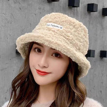 Load image into Gallery viewer, Unisex Winter Warm Bucket Hats Lamb Wool Faux Fur Fisherman Caps Women Thicken Plush Hats Outdoor Keep Warm Fishing Caps