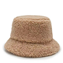 Load image into Gallery viewer, Unisex Winter Warm Bucket Hats Lamb Wool Faux Fur Fisherman Caps Women Thicken Plush Hats Outdoor Keep Warm Fishing Caps