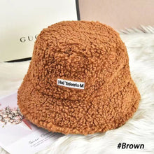 Load image into Gallery viewer, Unisex Winter Warm Bucket Hats Lamb Wool Faux Fur Fisherman Caps Women Thicken Plush Hats Outdoor Keep Warm Fishing Caps