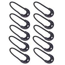 Load image into Gallery viewer, 5/10PCs Outdoor Travel EDC MultiPurpose Zipper Rope Black Camping Equipment Anti-theft Zipper Longer Tail Rope Bags Clip Buckle