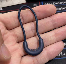 Load image into Gallery viewer, 5/10PCs Outdoor Travel EDC MultiPurpose Zipper Rope Black Camping Equipment Anti-theft Zipper Longer Tail Rope Bags Clip Buckle
