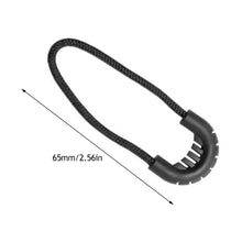 Load image into Gallery viewer, 5/10PCs Outdoor Travel EDC MultiPurpose Zipper Rope Black Camping Equipment Anti-theft Zipper Longer Tail Rope Bags Clip Buckle