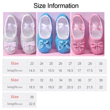 Load image into Gallery viewer, Girls Ballet Shoes Kids Dance Slippers Professional Canvas Soft Sole Shiny Ballet Dance Girls Female Ballet Yoga Gym Dance Shoes